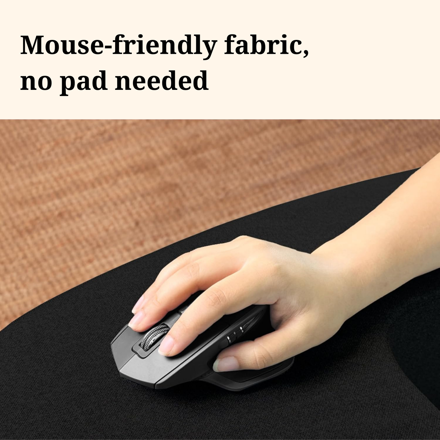 CUSHIO Lap Desk Pillow for Working on Laptop, Reading & Gaming | Perfect for Using on Bed, Sofa & Floor with Arm Rest (Black)
