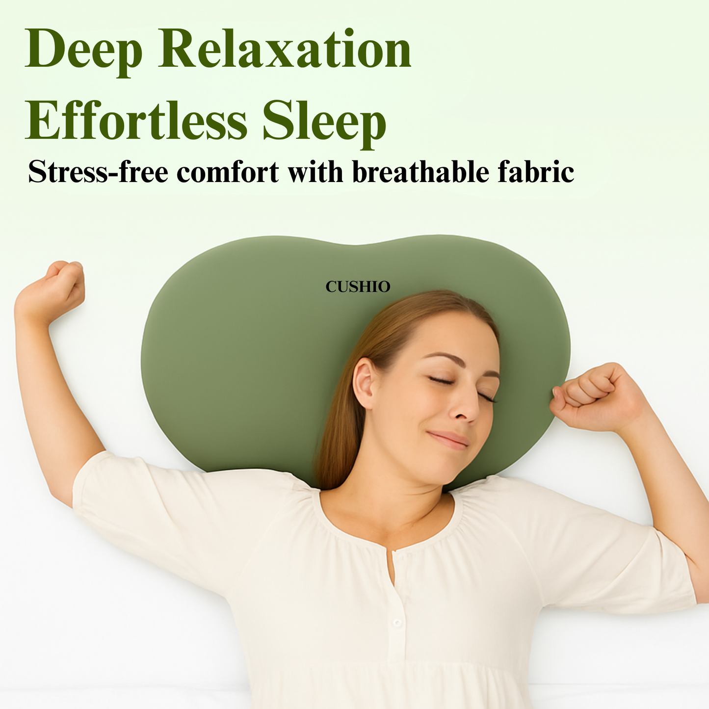 CUSHIO Cuddle Pillow | Ergonomic Memory Foam Hug Pillow for Sleeping | Neck & Shoulder Comfort for Side Sleeping | Anti-Frizz & Skin-Friendly | Soft Velvet Cover (Olive Green)